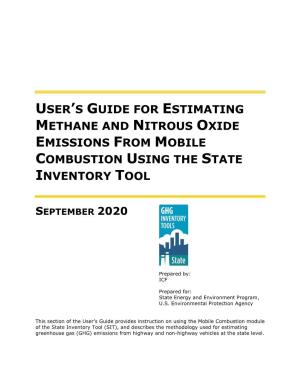 User's Guide for Estimating Methane and Nitrous Oxide Emissions From