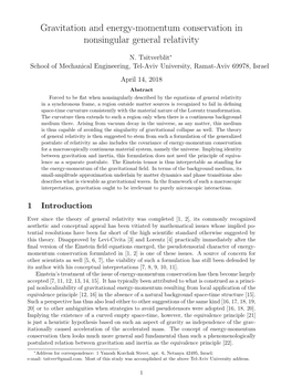 Gravitation and Energy-Momentum Conservation in Nonsingular General Relativity