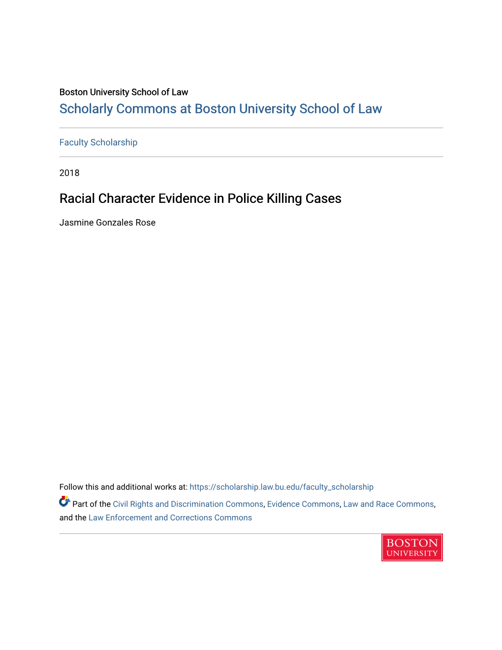 Racial Character Evidence in Police Killing Cases