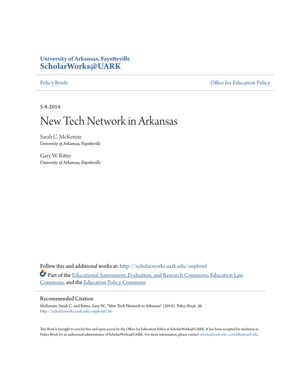 New Tech Network in Arkansas Sarah C