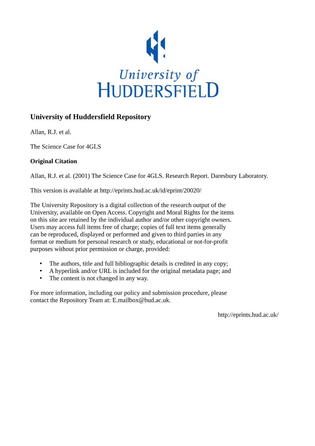 The Science Case for 4GLS