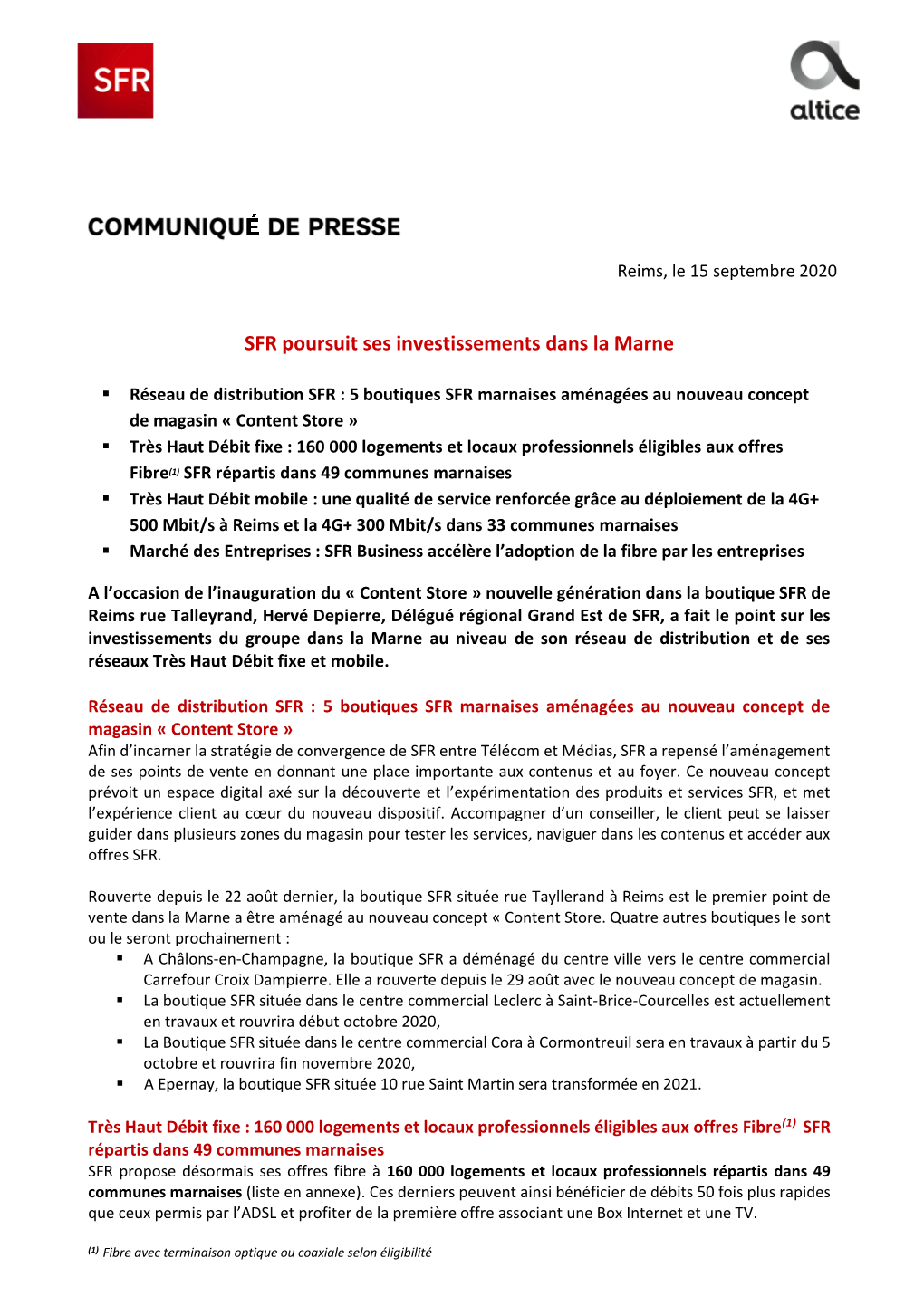 Communiqué De Presse