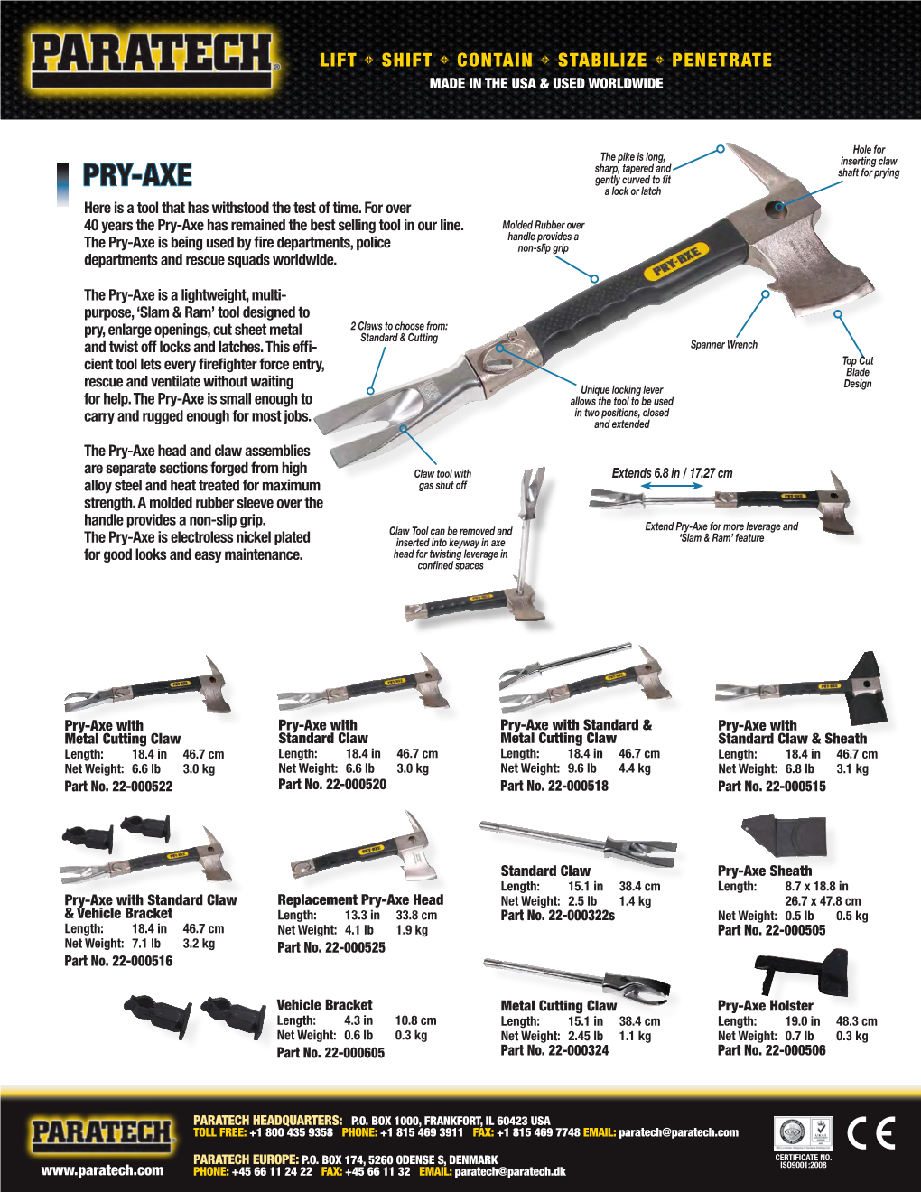 Brochure Pry Axe English