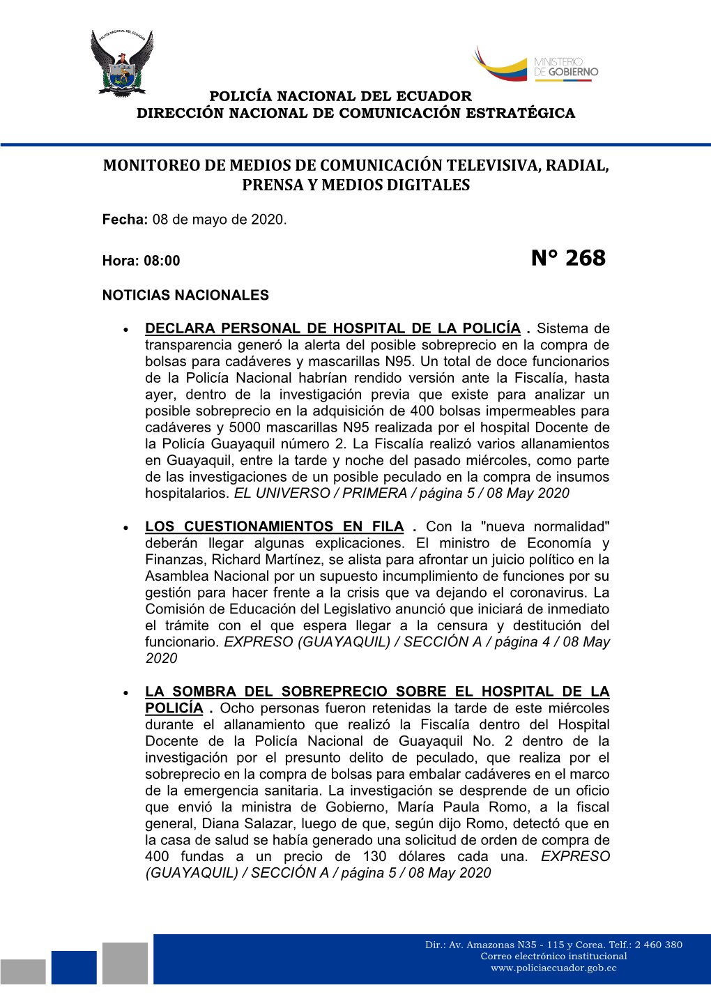 Monitoreo De Medios De Comunicación Televisiva, Radial, Prensa Y Medios Digitales