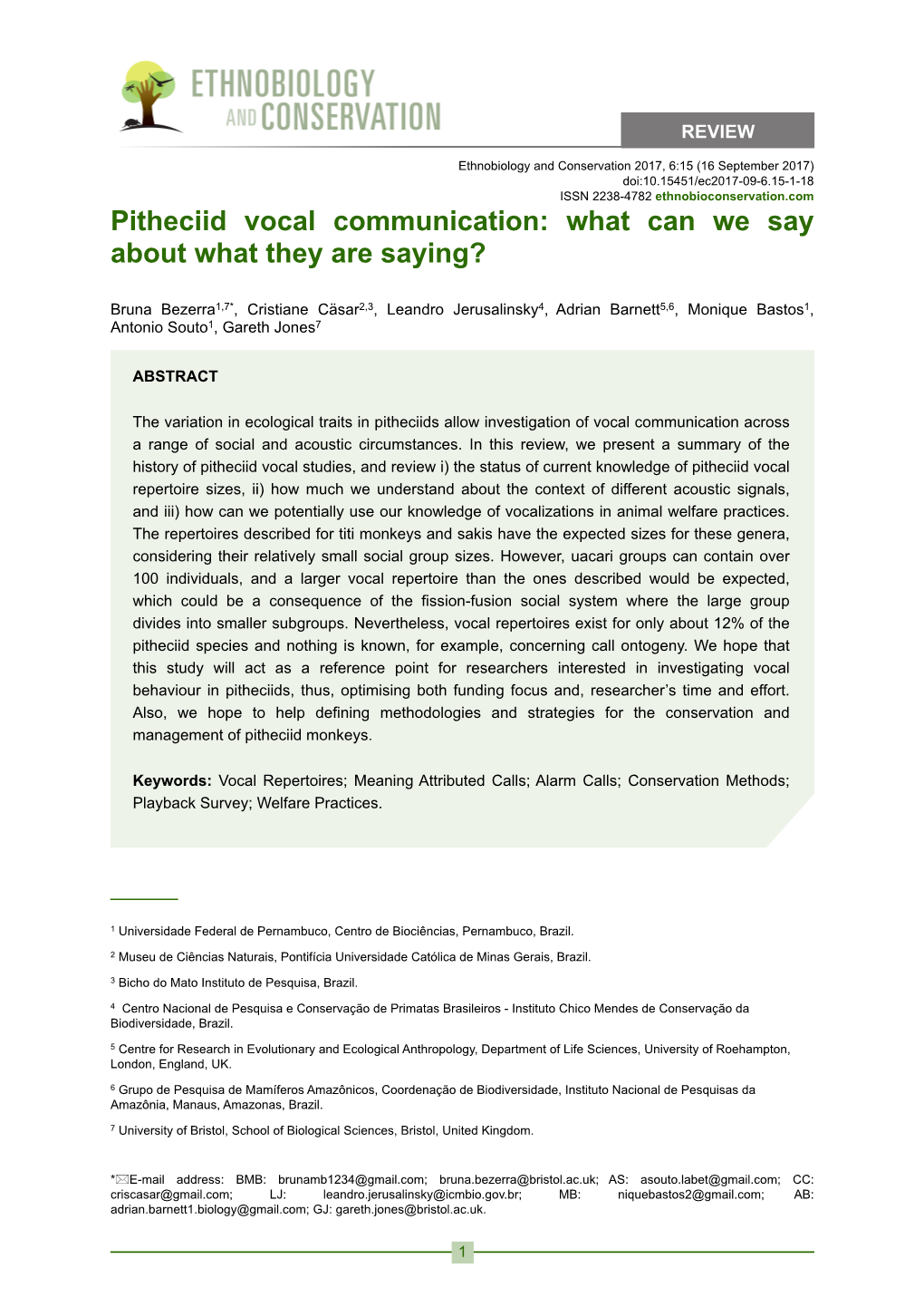 Pitheciid Vocal Communication: What Can We Say About What They Are Saying?