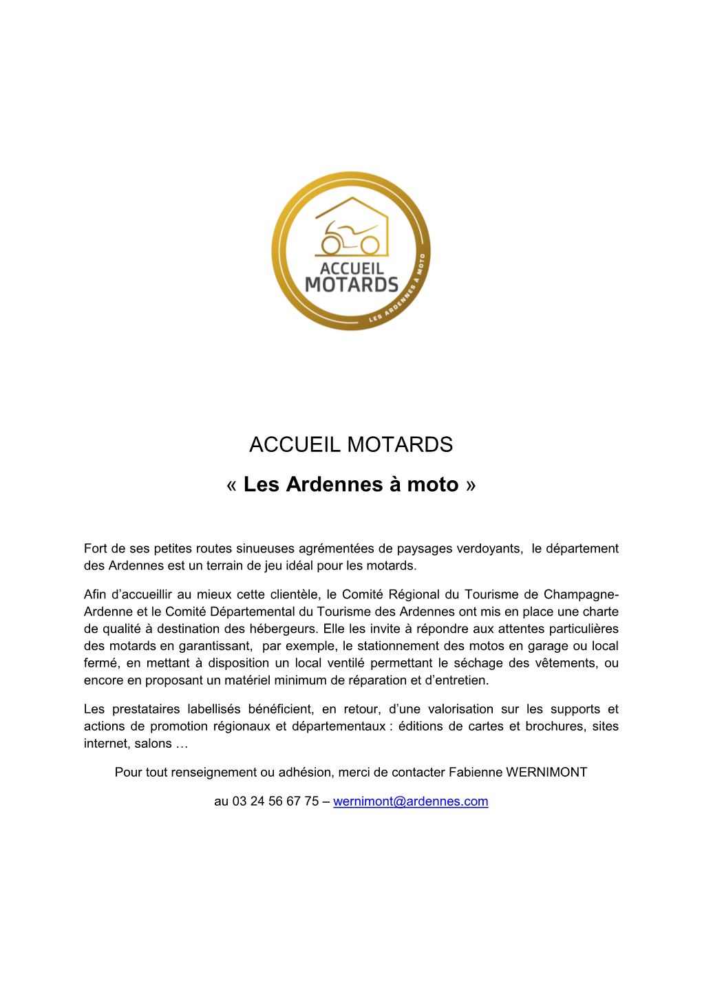 ACCUEIL MOTARDS « Les Ardennes À Moto »