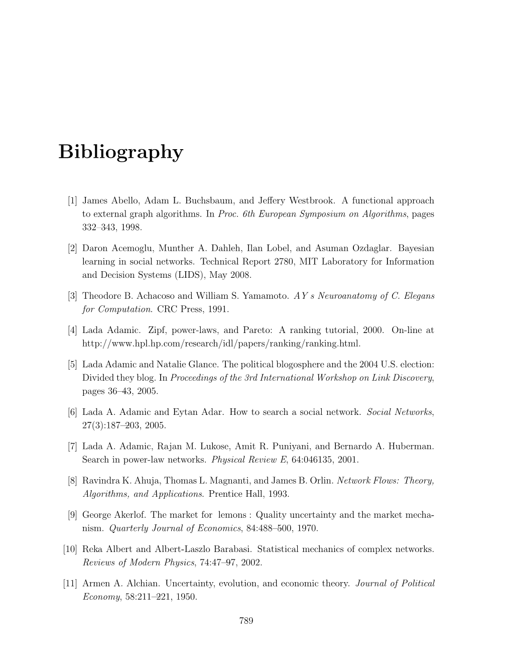 Bibliography