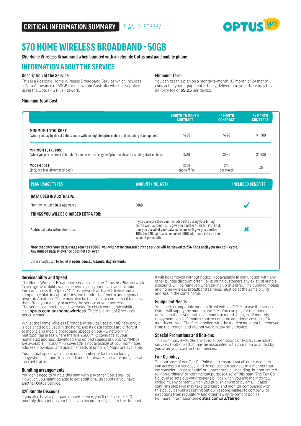 $70 Home Wireless Broadband