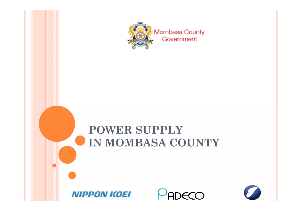 Power Supply in Mombasa County Power Grid Power Generation in Kenya