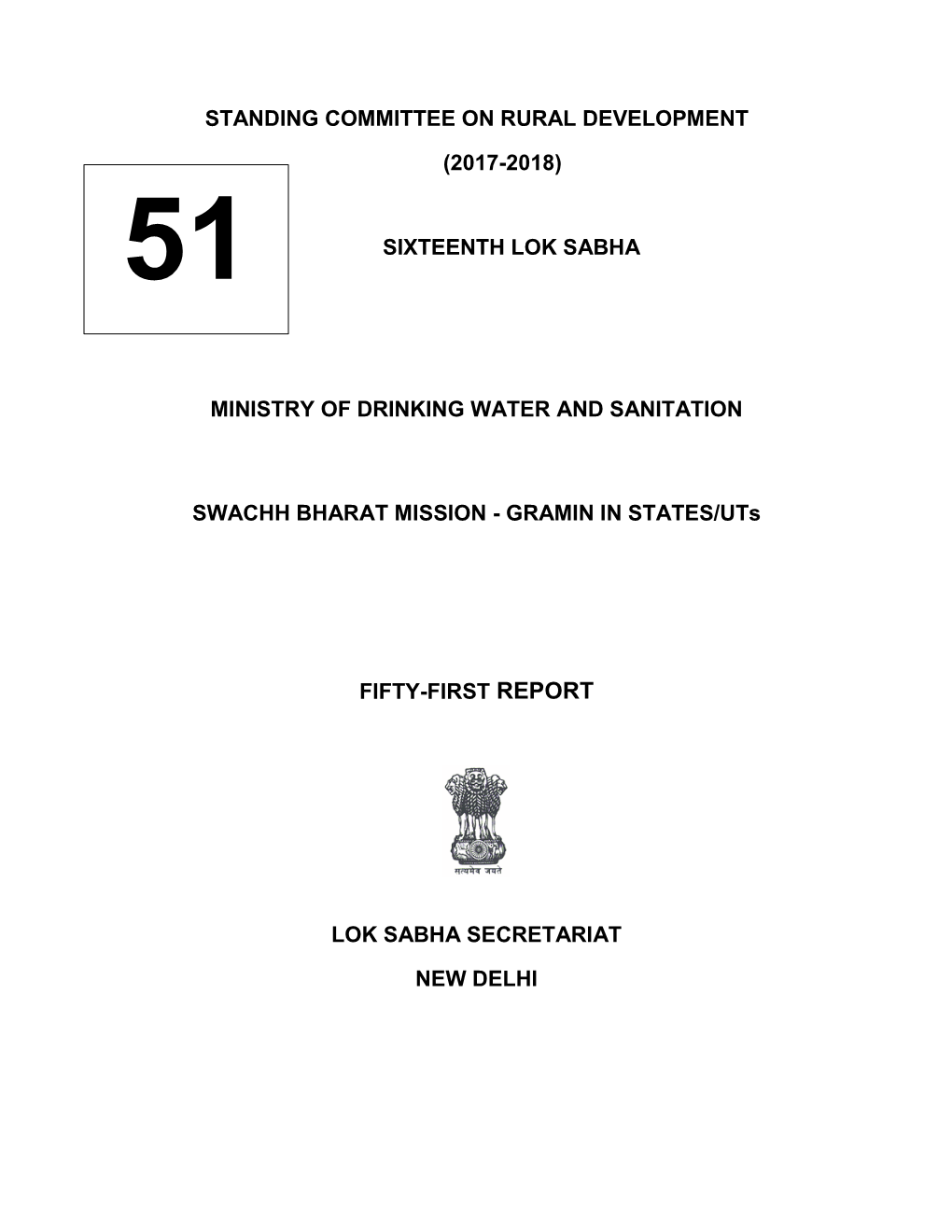 Standing Committee on Rural Development (2017-2018)