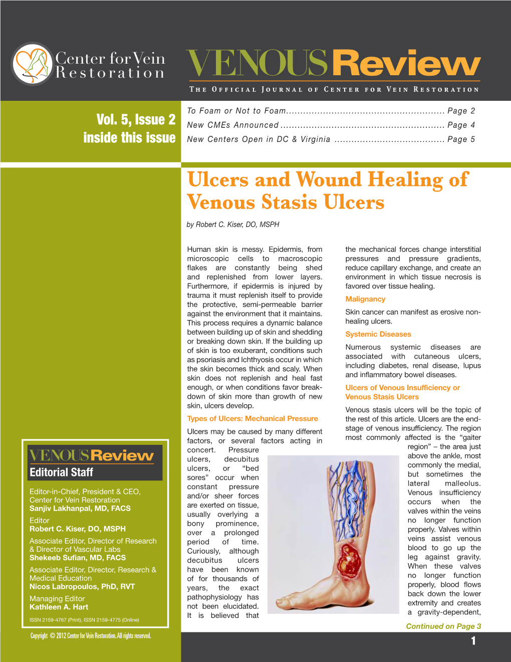 Ulcers and Wound Healing of Venous Stasis Ulcers by Robert C