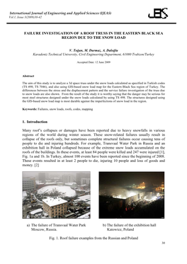 Failure Investigation of a Roof Truss in the Eastern Black Sea Region Due to the Snow Load