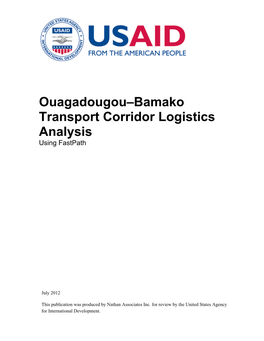 Ouagadougou–Bamako Transport Corridor Logistics Analysis Using Fastpath