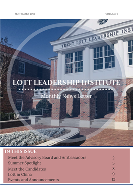 Lott Back to School Newsletter September 2018