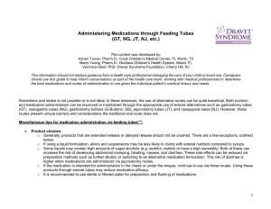 Administering Medications Through Feeding Tubes (GT, NG, JT, NJ, Etc.)