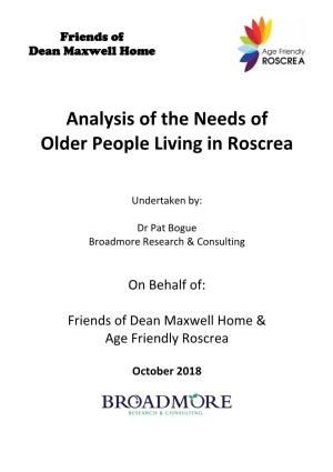 Analysis of the Needs of Older People Living in Roscrea