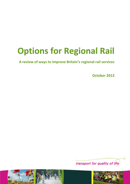 Options for Regional Rail Report