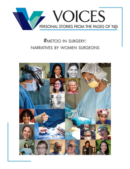 Metoo in Surgery Narratives by Women Surgeons