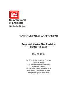 Environmental Assessment for Proposed Center Hill Master Plan