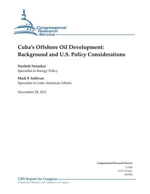 Cuba's Offshore Oil Development