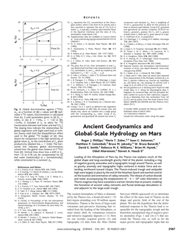 Ancient Geodynamics and Global-Scale Hydrology on Mars