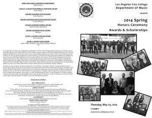 Spring 2014 Awards Program