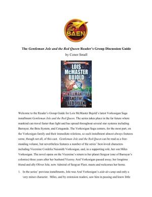 Gentleman Jole and the Red Queen Reader’S Group Discussion Guide by Conor Small