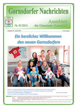 Ausgabe 05. April 2014 Hinten (Vl): Diana