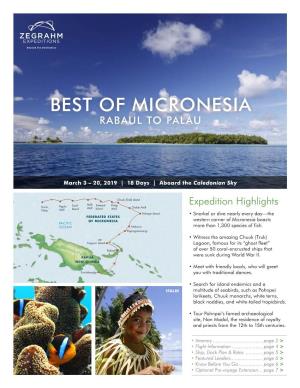 Best of Micronesia Rabaul to Palau