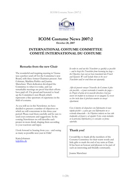 ICOM Costume News 2007:2
