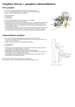 Ganglion Oticum + Ganglion Submandibulare