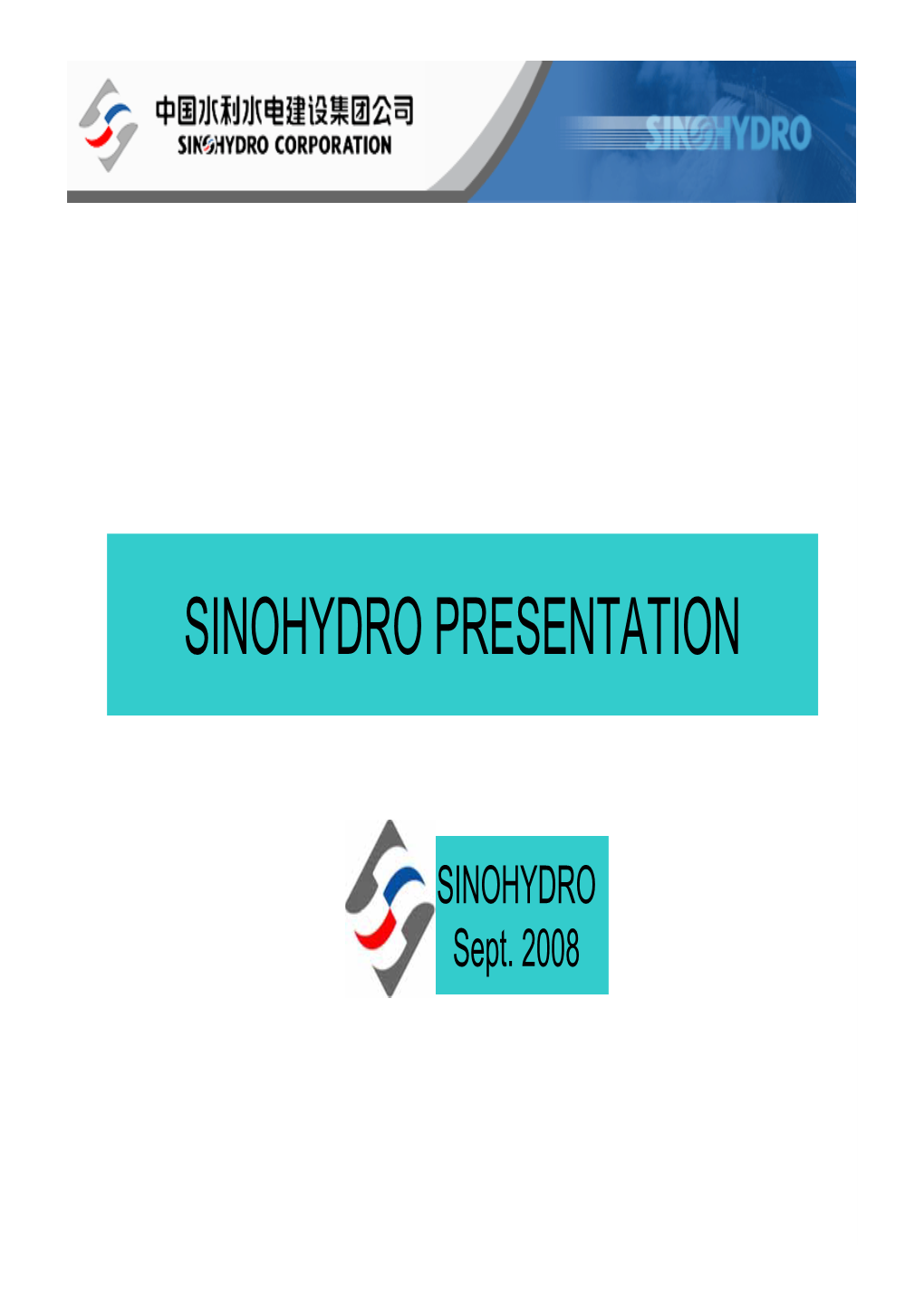 Sinohydro Presentation