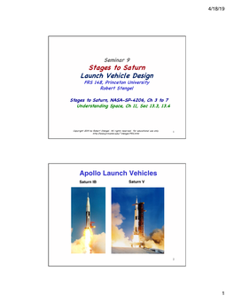 Stages to Saturn; Launch Vehicle Design