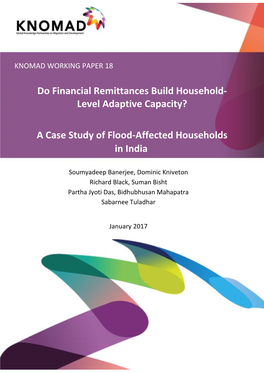 Do Financial Remittances Build Household- Level Adaptive Capacity?