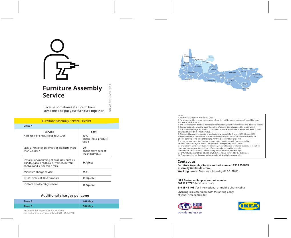 Furniture Assembly Service Pricelist and Free of Small Objects