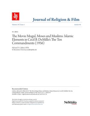 Islamic Elements in Cecil B. Demille's the Ten Commandments (1956)
