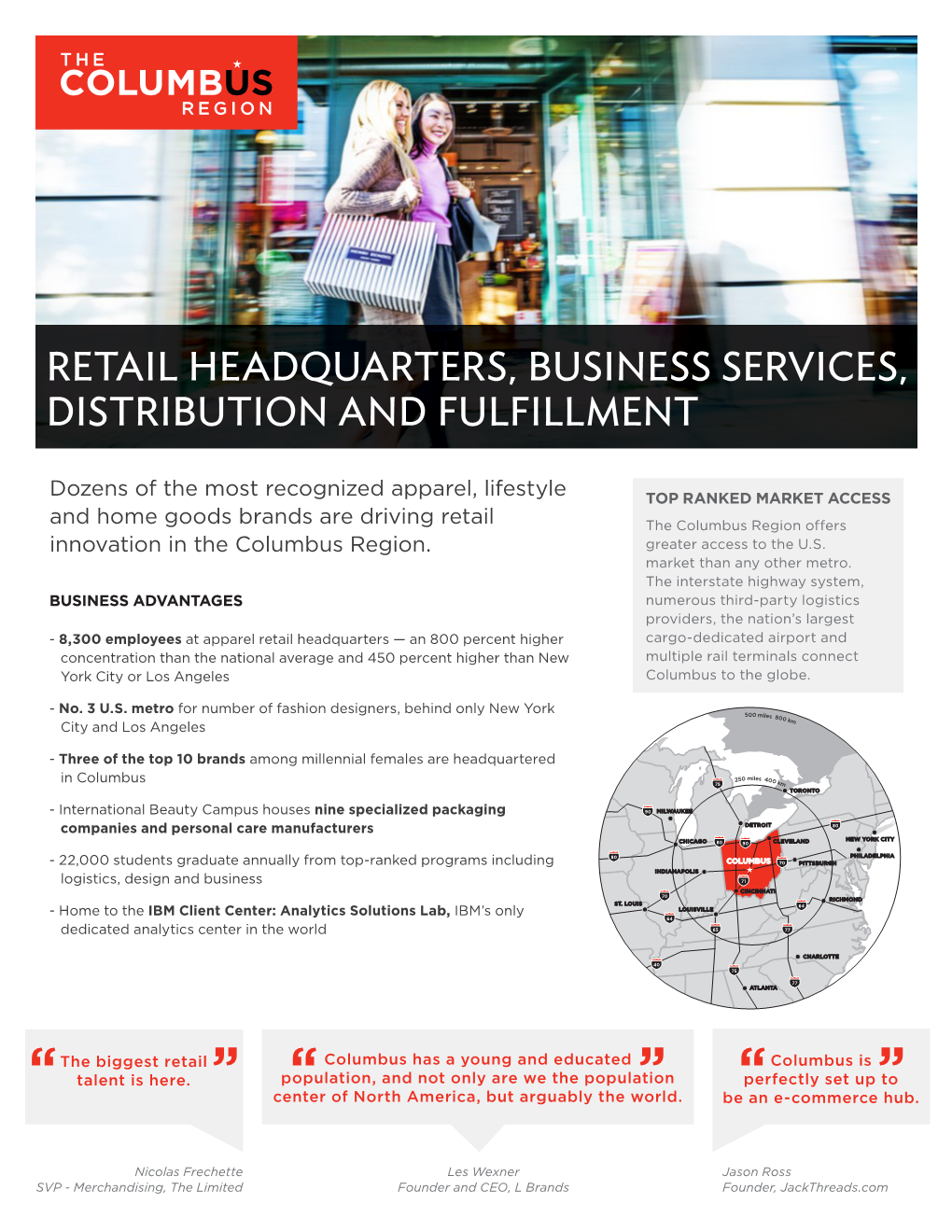 Retail Headquarters, Business Services, Distribution and Fulfillment