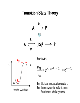 Transition State Theory