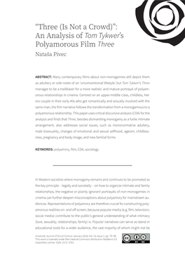 An Analysis of Tom Tykwer's Polyamorous Film Three
