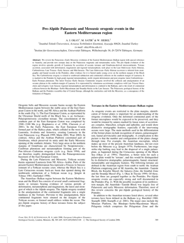 Pre-Alpide Palaeozoic and Mesozoic Orogenic Events in the Eastern Mediterranean Region