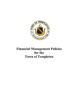Financial Management Policies for the Town of Templeton