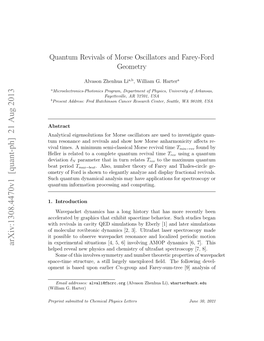 Quantum Revivals of Morse Oscillators and Farey-Ford Geometry