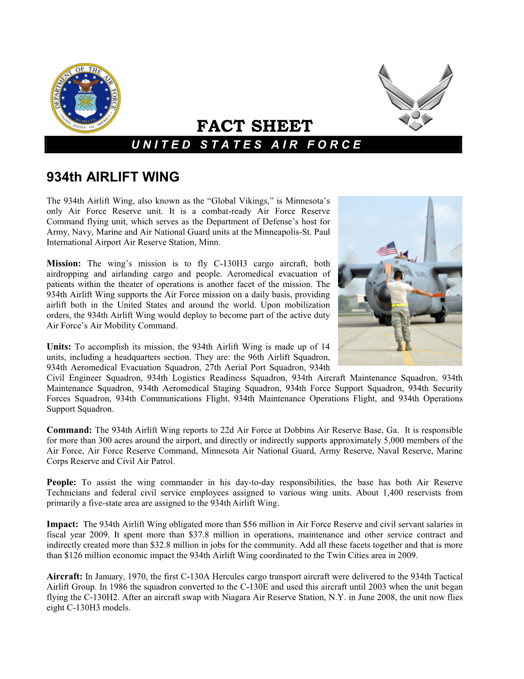 934Th AIRLIFT WING