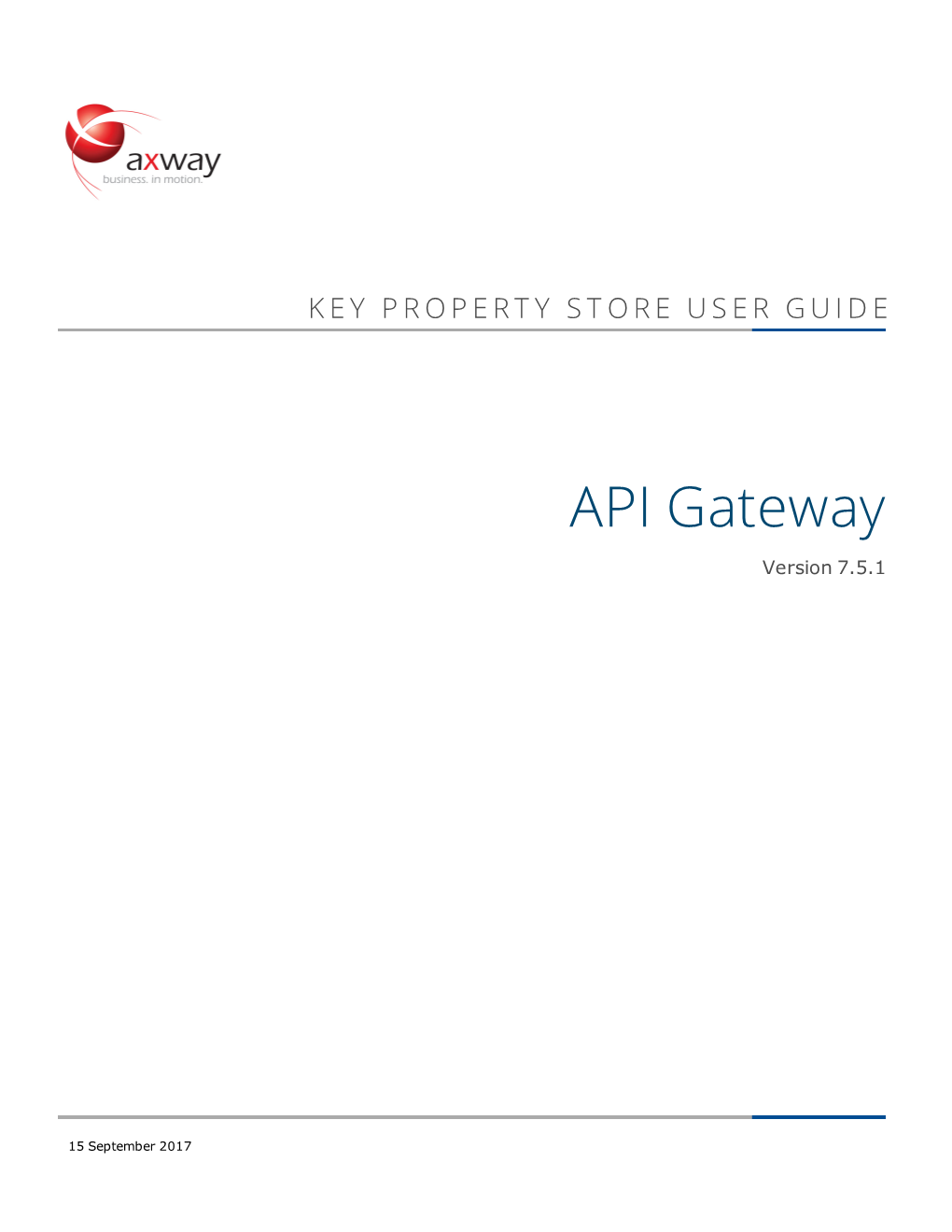 API Gateway Key Property Store User Guide