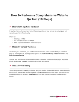 How to Perform a Comprehensive Website QA Test (10 Steps)
