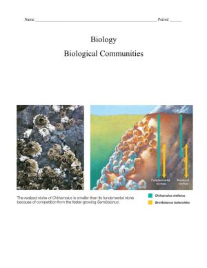 Biology Biological Communities