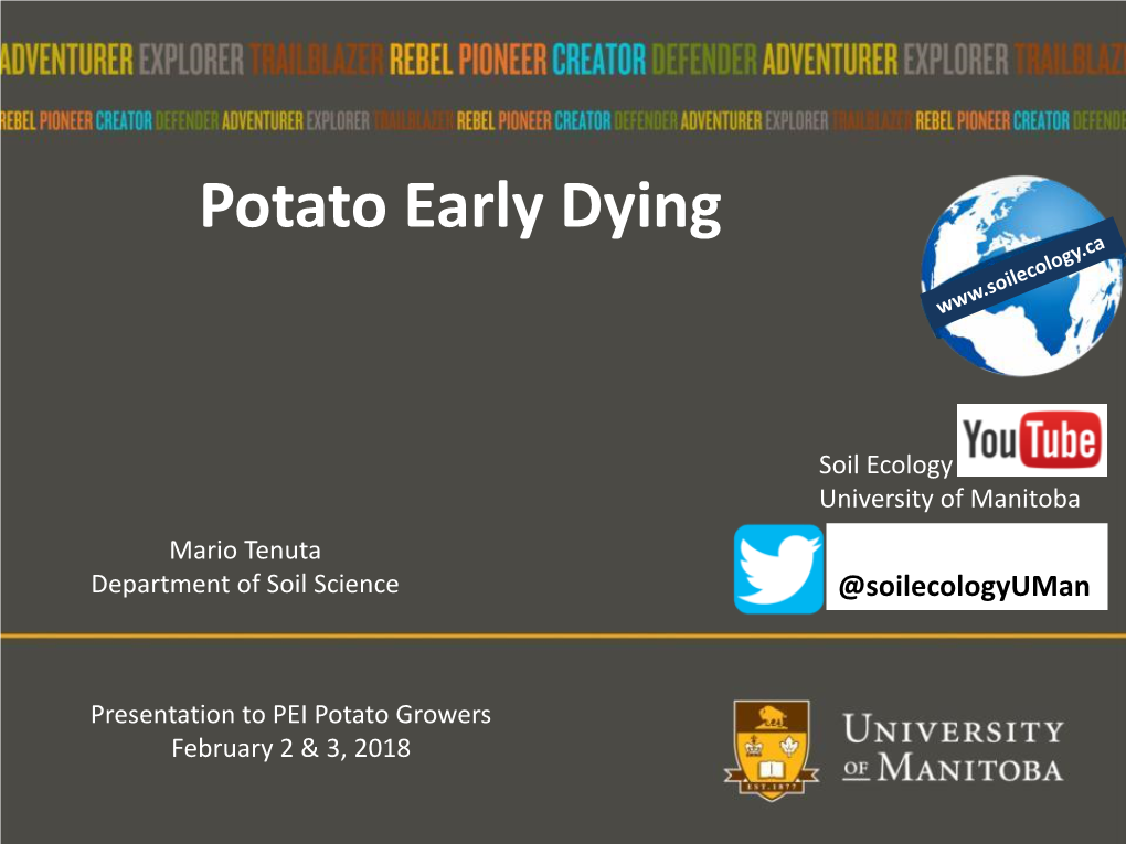 Potato Early Dying Presentation