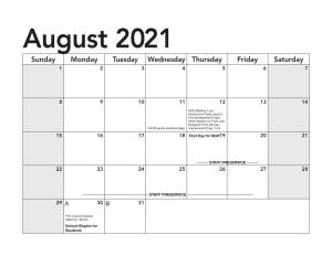 2021-22 Calendar