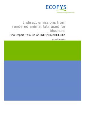 Indirect Emissions from Rendered Animal Fats Used for Biodiesel Final Report Task 4A of ENER/C1/2013-412