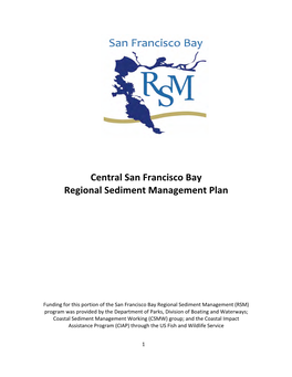 Central San Francisco Bay Regional Sediment Management Plan